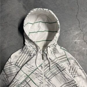 Y2K Point Zero White Hoodie with Green Accents